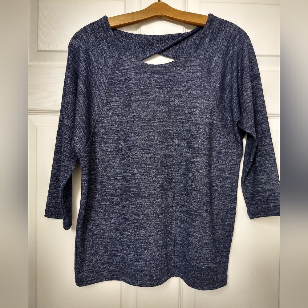 Talbots T By Talbot Sportswear Blue Heathered Top Size XS